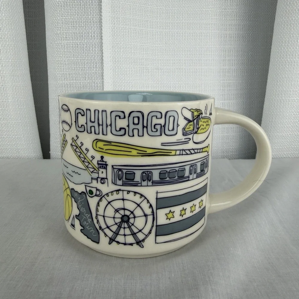 Starbucks Been There Series Chicago Coffee Mug Collectible 14oz Across The Globe
